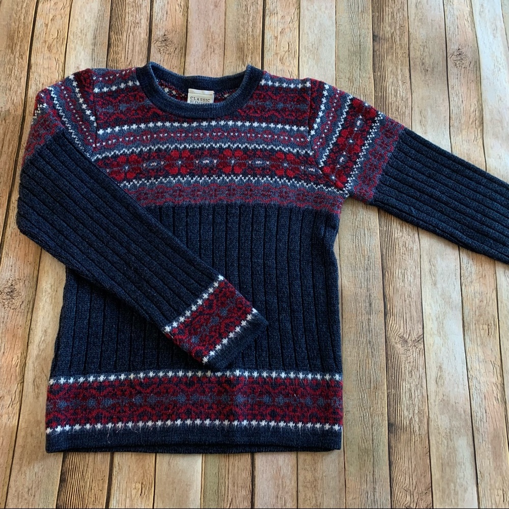 Vintage Woman’s king sleeve Crewneck Fair isle Crewneck sweater | size S petite - Picture 6 of 8